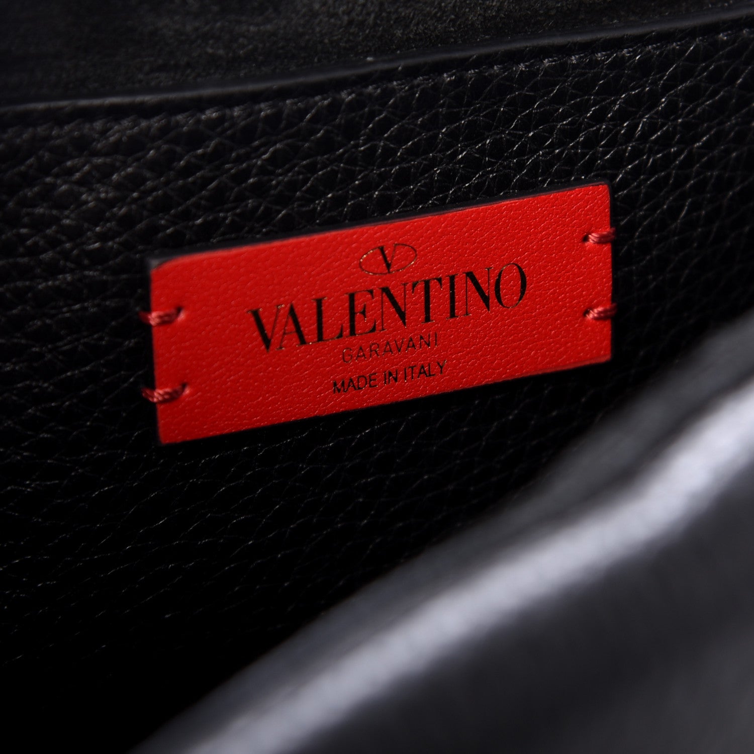 Valentino Garavani Grainy Calfskin Rockstud Double Flap Crossbody Bag Black 8 of 8