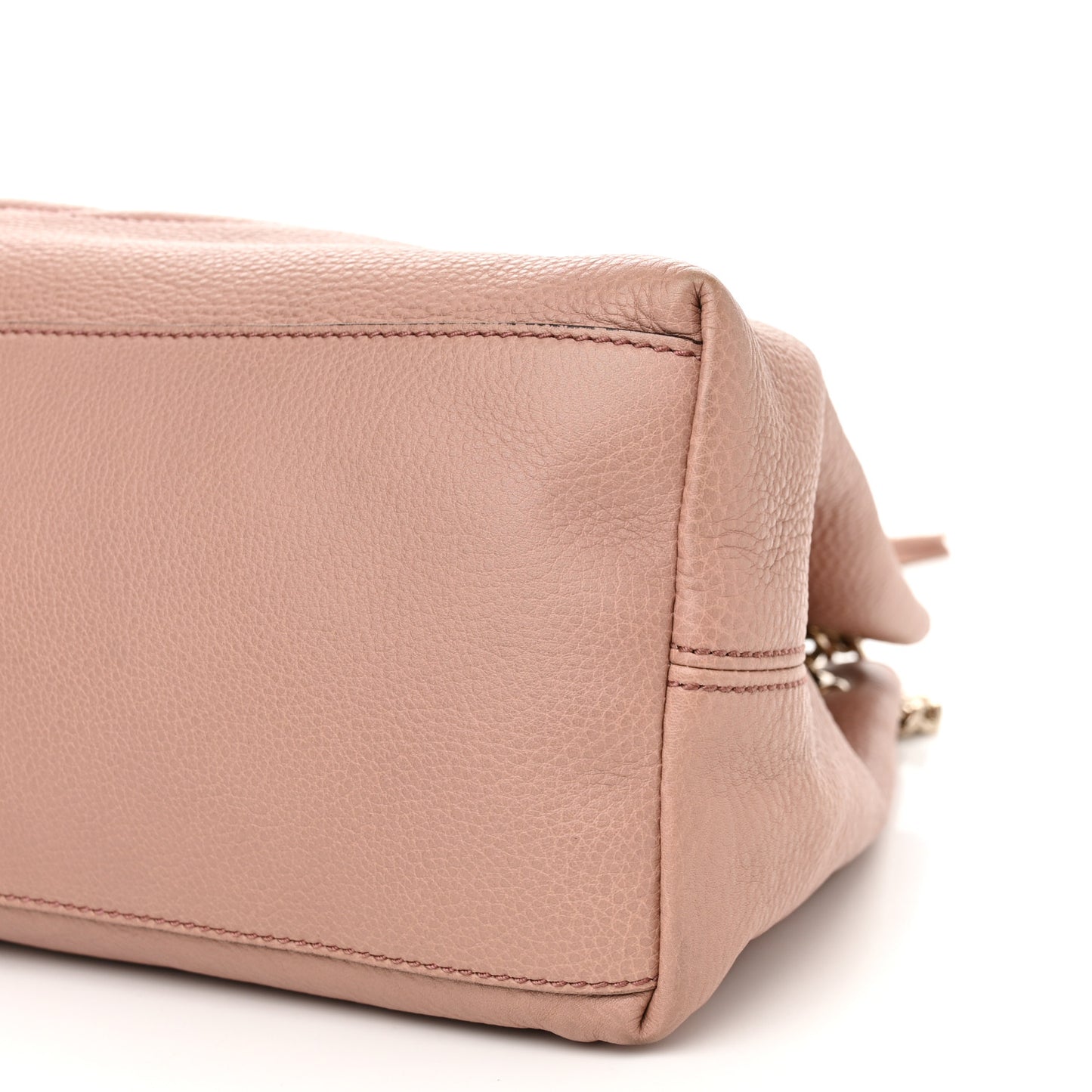 Pebbled Calfskin Medium Soho Chain Shoulder Bag Dark Cipria