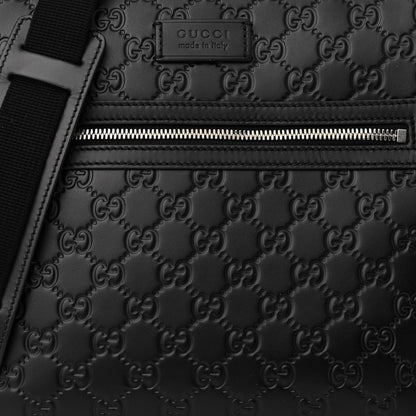 Gucci Guccissima Signature Small Messenger Bag Black 8 of 10