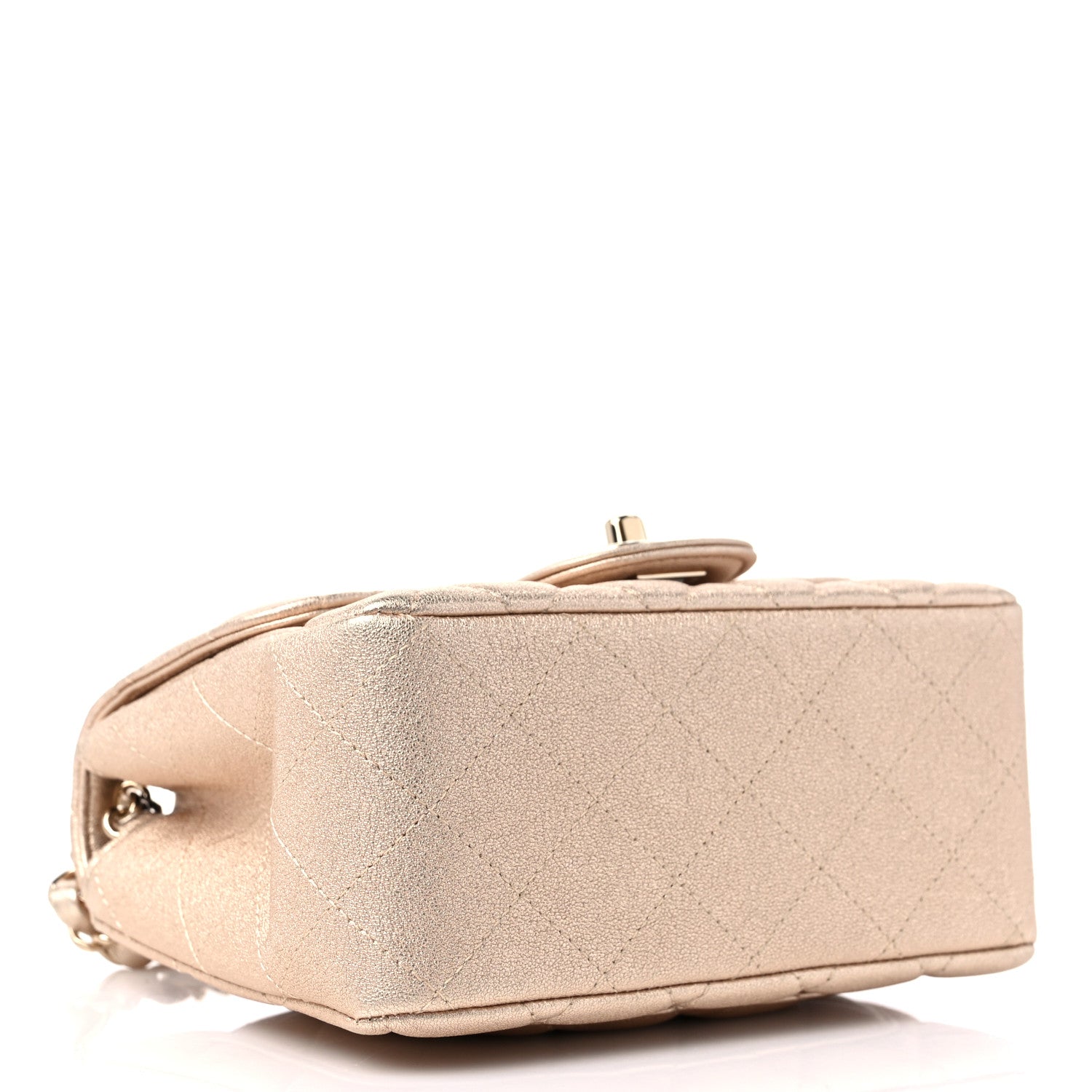 Chanel Metallic Lambskin Quilted Mini Square Flap Gold 4 of 9