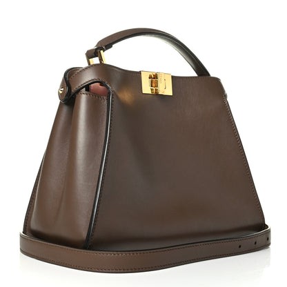 Fendi Vitello Tahiti Burro Bi-Color Medium Peekaboo Iconic Essentially Satchel Maya Camelia Confetto 2 of 7