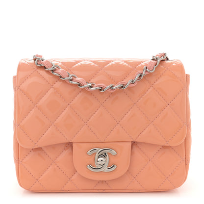 Chanel Patent Quilted Mini Square Flap Pink 1 of 11