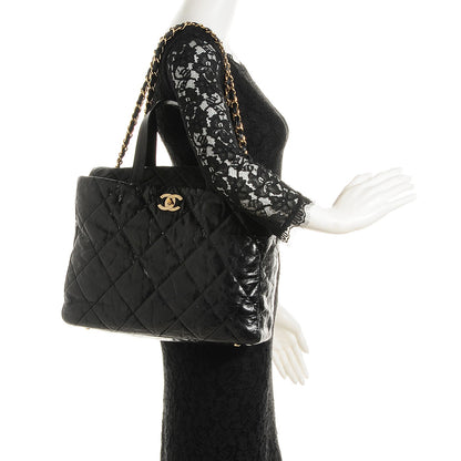 Chanel Glazed Calfskin Portobello Tote Black 2 of 8