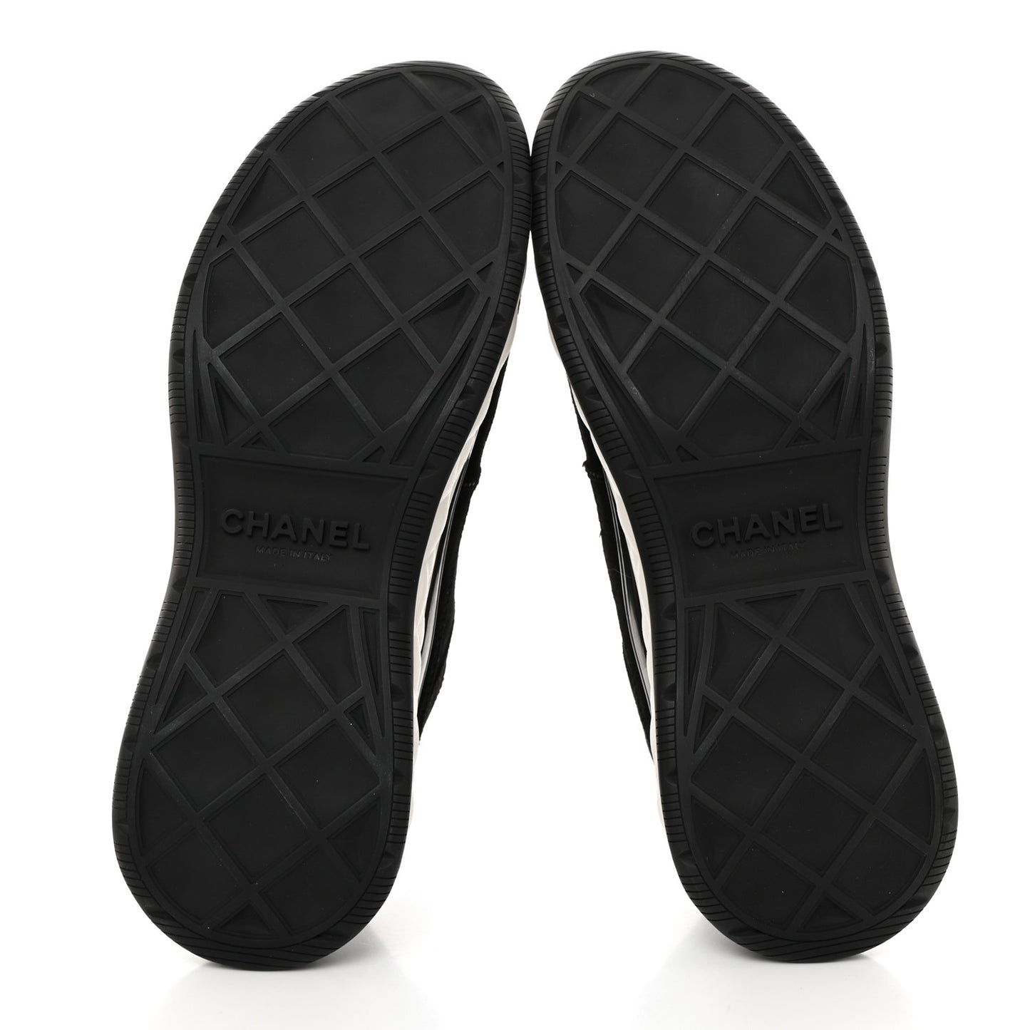 Suede Calfskin Nylon Grosgrain CC Sneakers 39.5 Black