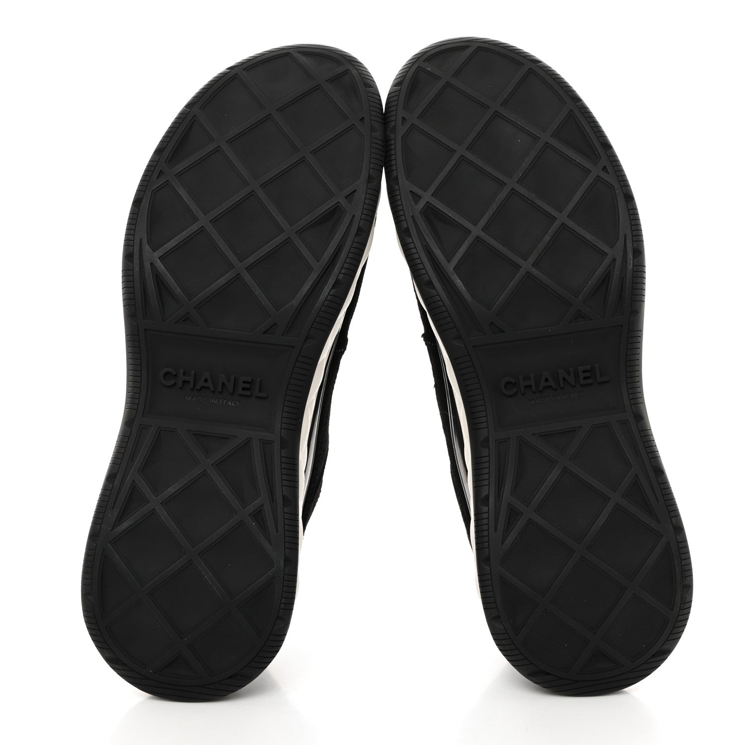 Chanel Suede Calfskin Nylon Grosgrain CC Sneakers 39.5 Black 5 of 9