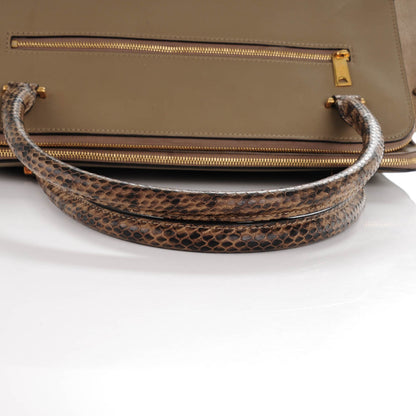 Celine Smooth Calfskin and Suede Double Zip Trapeze Sand 6 of 11