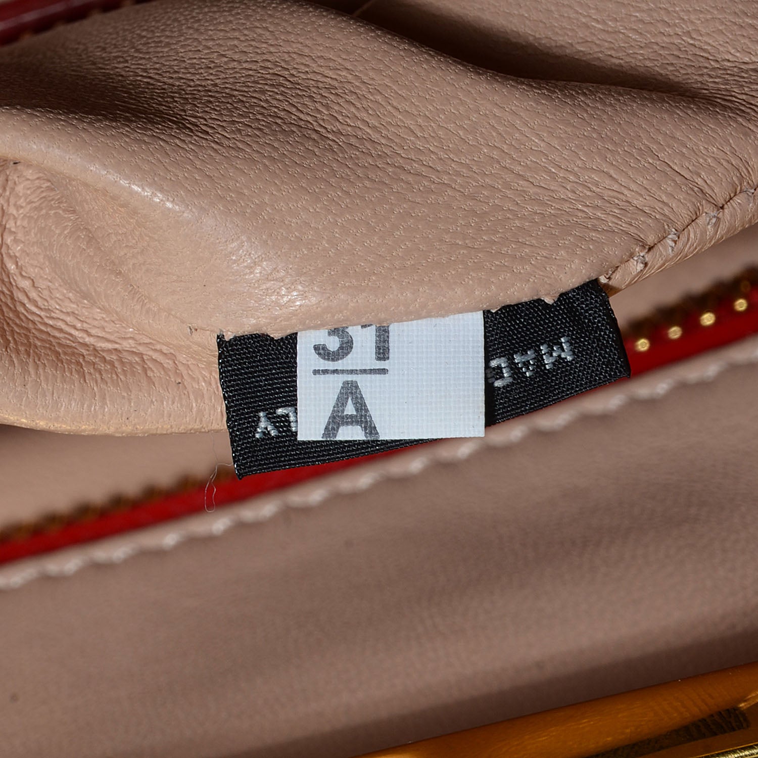 Prada Saffiano Vernice Pyramid Bag Rosso Geranio Black 7 of 9