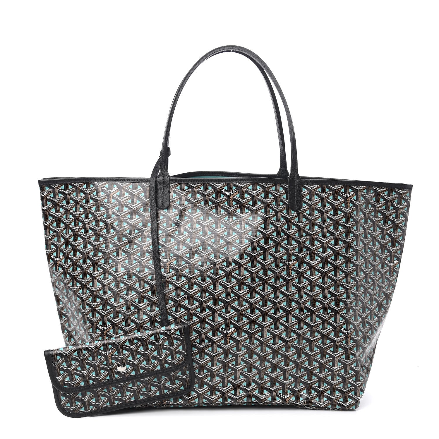 Goyard Goyardine Saint Louis Claire Voie GM Black Blue 1 of 10