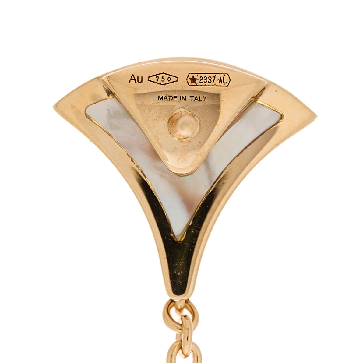 18K Rose Gold Diamond Mother of Pearl Divas' Dream 3 Motif Earrings