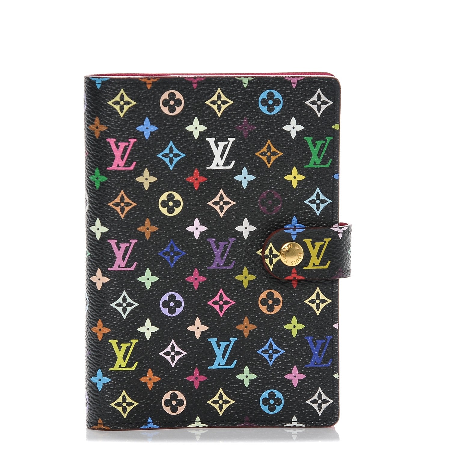 Louis Vuitton Monogram Multicolor Small Ring Agenda Cover Black Grenade 1 of 6