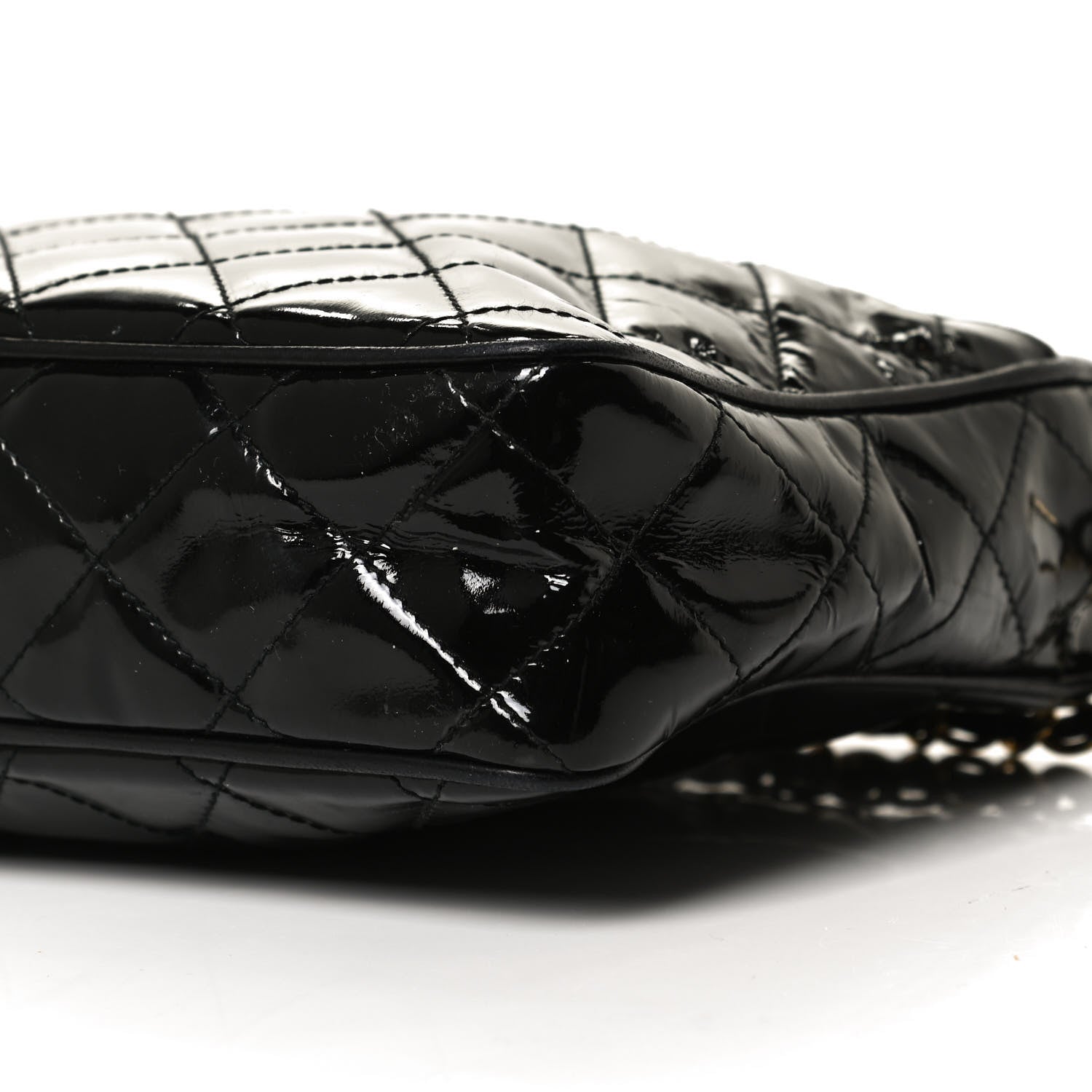 Chanel Patent Quilted Tassel Camera Case Black 10 of 11