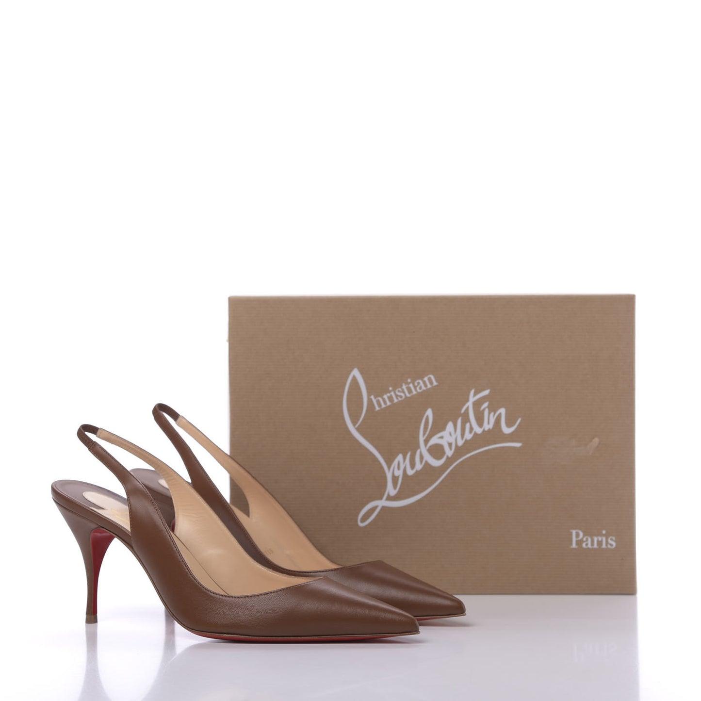 Nappa Clare Sling 80 Pumps 38 Cuoio