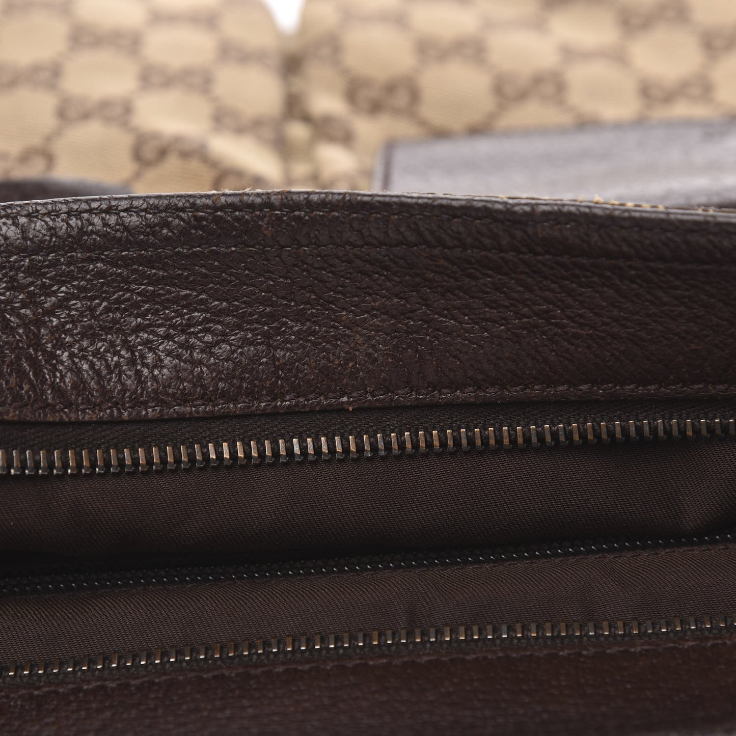 Monogram Web Medium Double Pocket Messenger Bag Dark Brown
