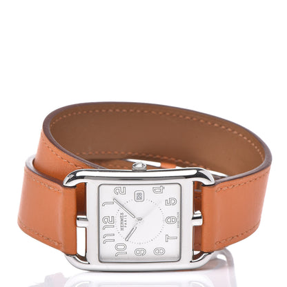 Hermes Stainless Steel Swift 29mm Cape Cod Double Tour Quartz Watch Orange 3 of 8