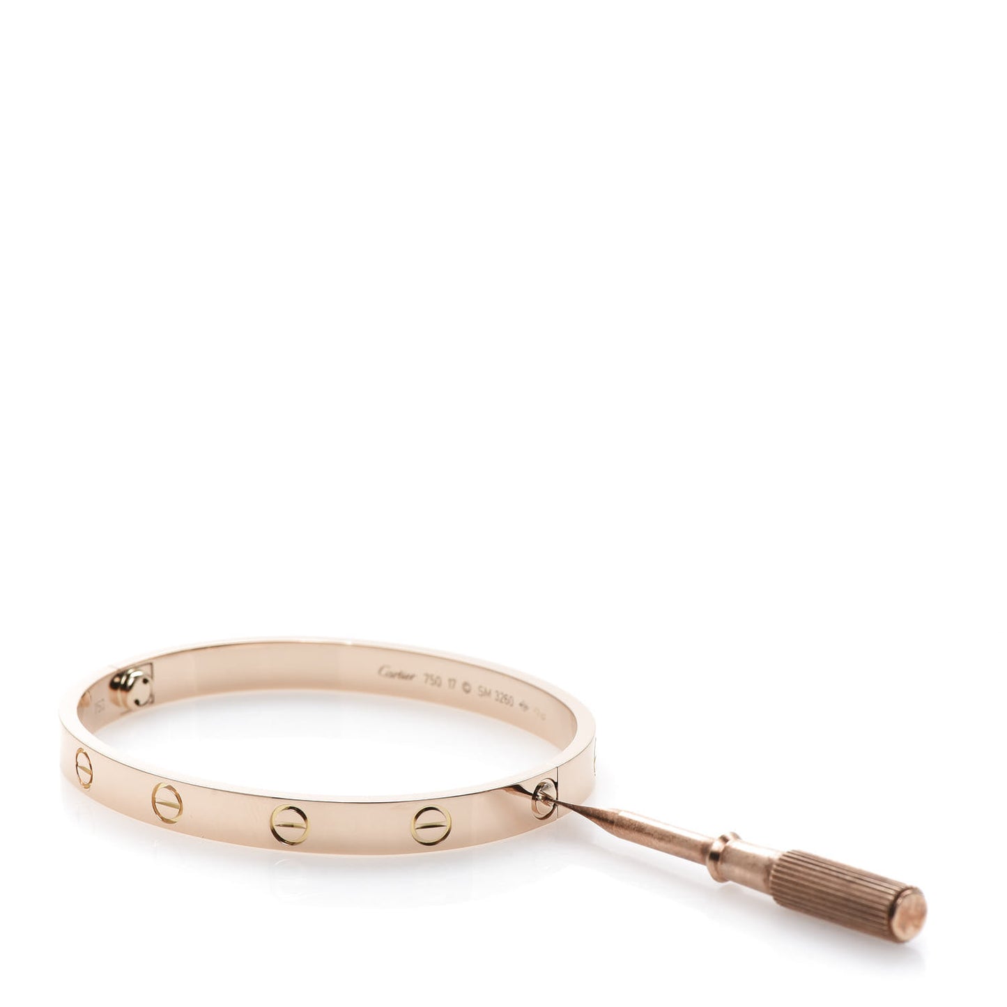 18K Pink Gold LOVE Bracelet 17