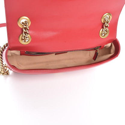 Gucci Calfskin Matelasse Small GG Marmont Shoulder Bag Hibiscus Red 5 of 7