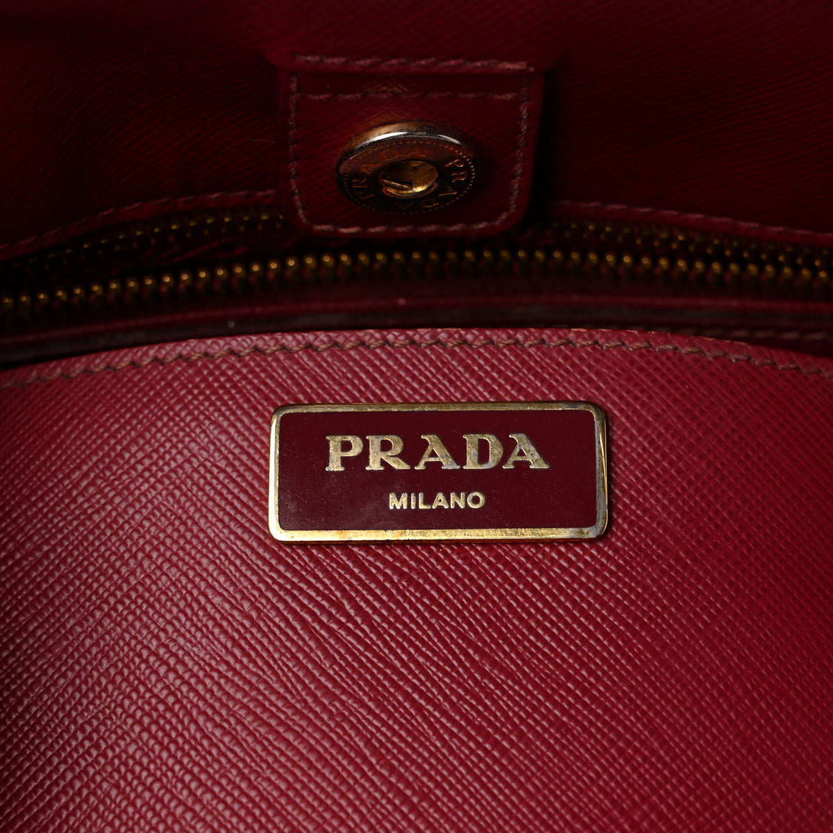 Prada Saffiano Lux 2way Tote Cerise Fuoco 6 of 14
