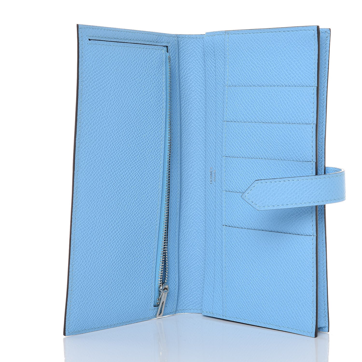 Hermes Epsom Bearn Gusset Wallet Celeste 4 of 7