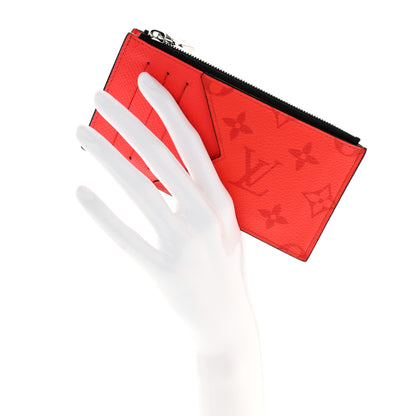 Louis Vuitton Taigarama Coin Card Holder Fire Red 2 of 7