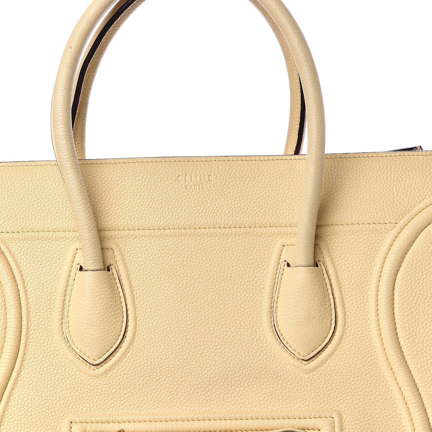 Drummed Calfskin Medium Phantom Luggage Cream