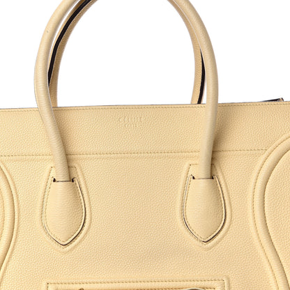 Celine Drummed Calfskin Medium Phantom Luggage Cream 10 of 10