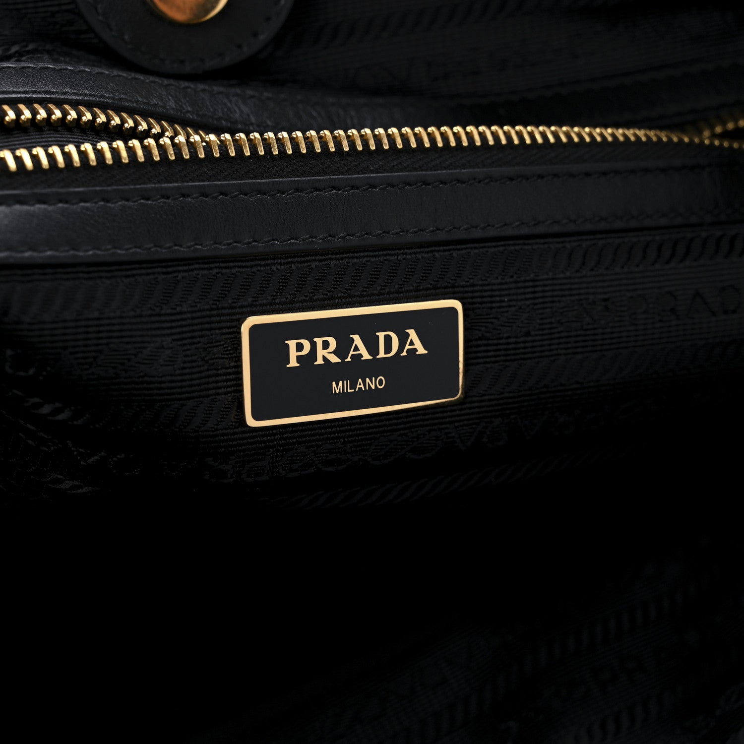 Prada Tessuto Nylon Soft Calf Shopping Tote Black 5 of 8