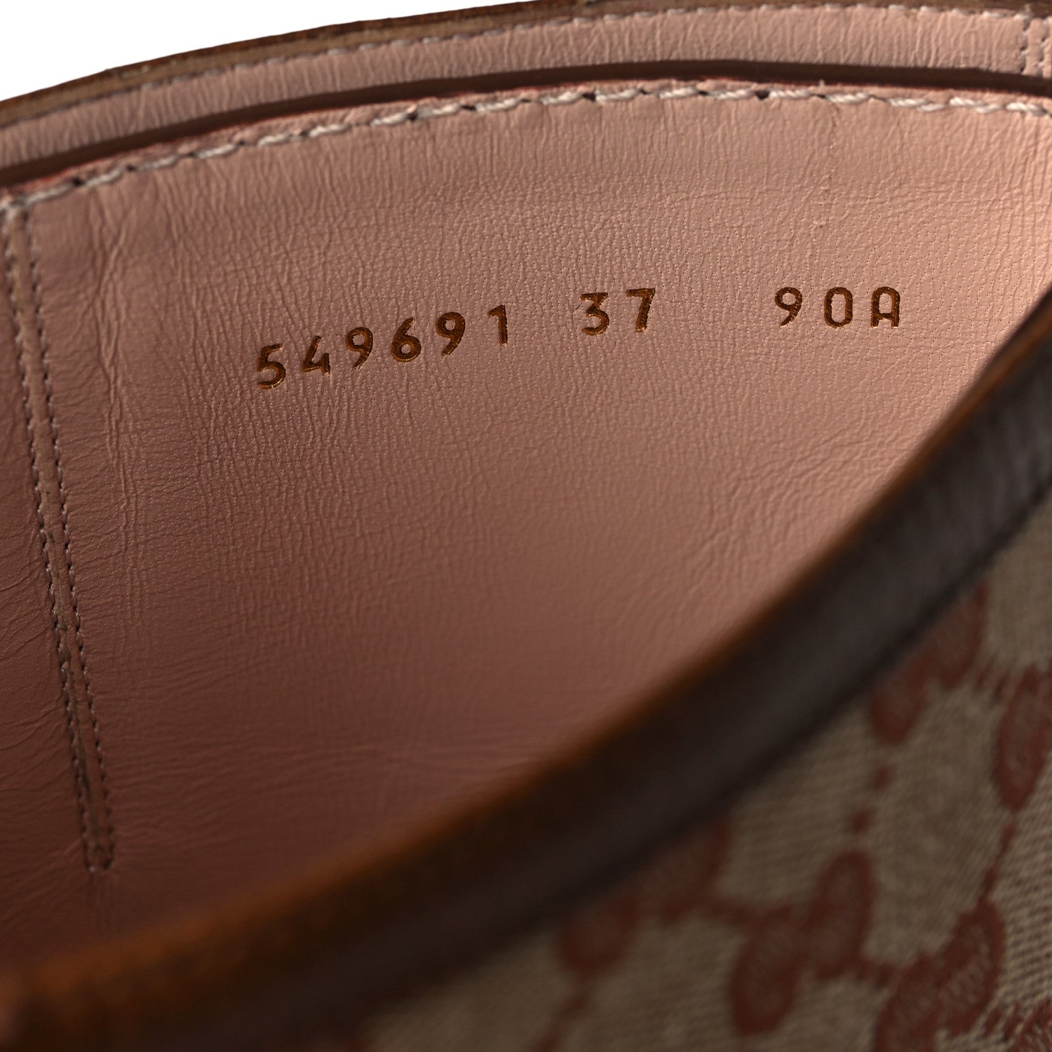 Gucci GG Monogram Calfskin Lola Tall Boots 37 Beige Ruggine Cuir 7 of 7