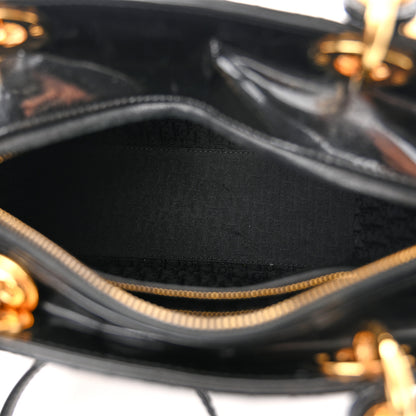 Christian Dior Patent Cannage Medium Lady Dior Black 5 of 11