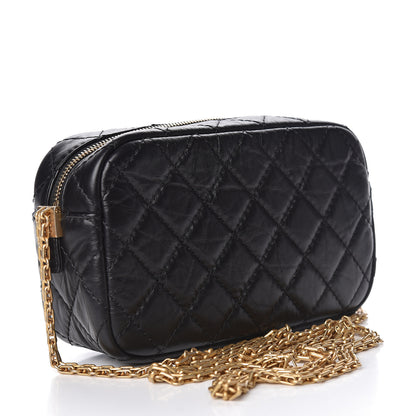 Chanel Aged Calfskin Quilted Mini Lucky Charm Reissue Camera Case Black 3 of 11