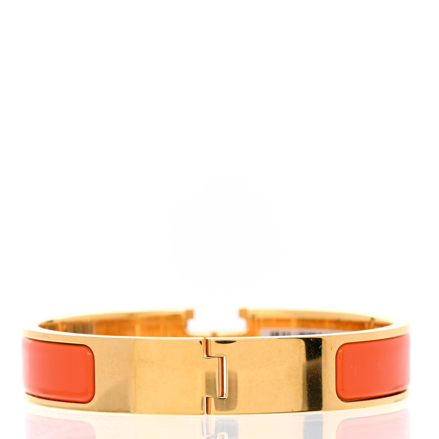 Enamel Narrow Clic Clac H Bracelet PM Orange