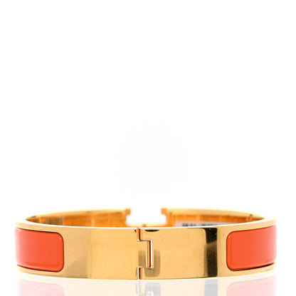 Hermes Enamel Narrow Clic Clac H Bracelet PM Orange 3 of 4