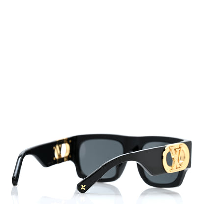 Louis Vuitton Acetate LV Link Square Sunglasses Z1478E Black 4 of 9