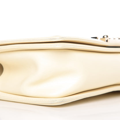 Chanel Lambskin Quilted Medium Boy Flap Light Beige 10 of 17