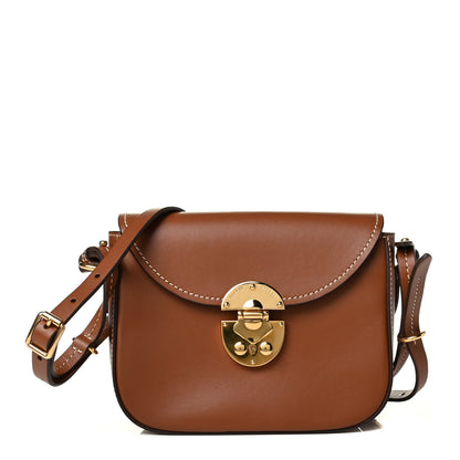 Miu Miu City Calf Snap Lock Shoulder Bag Cognac 1 of 6