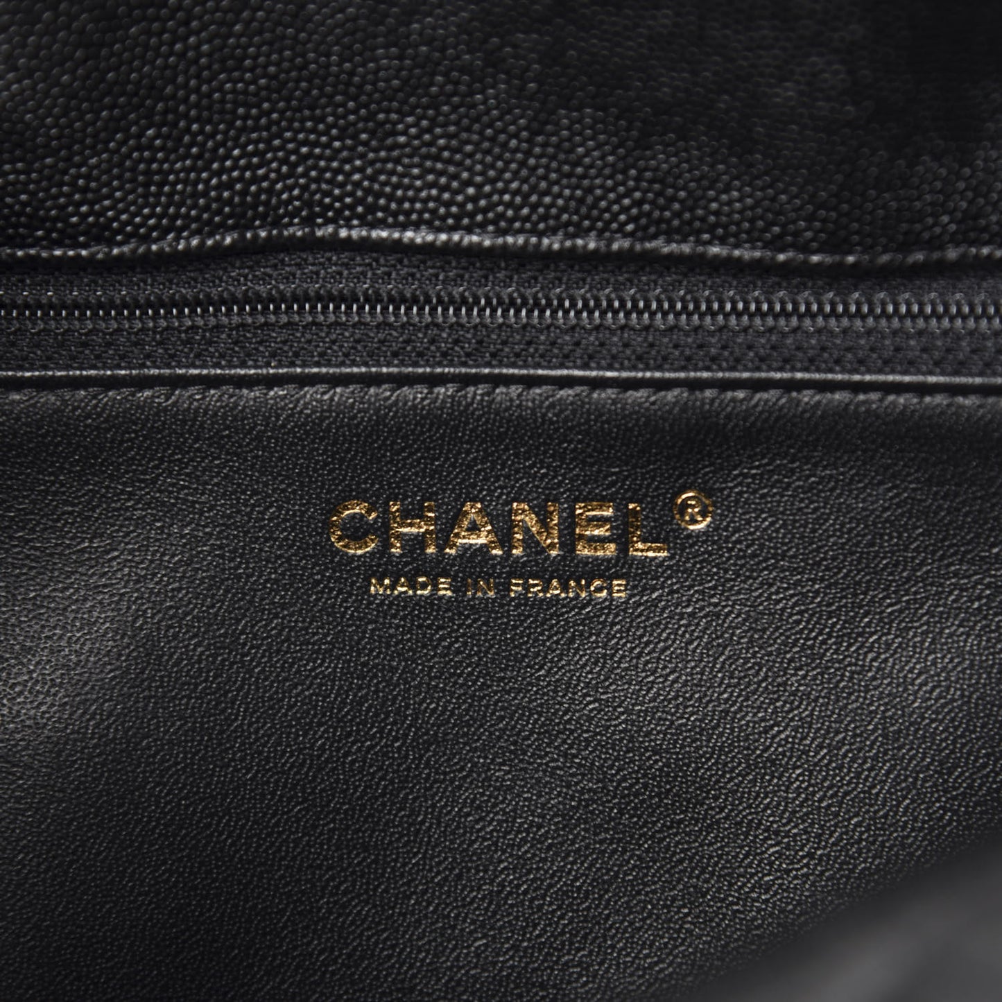 Caviar Quilted Flap Clutch Black