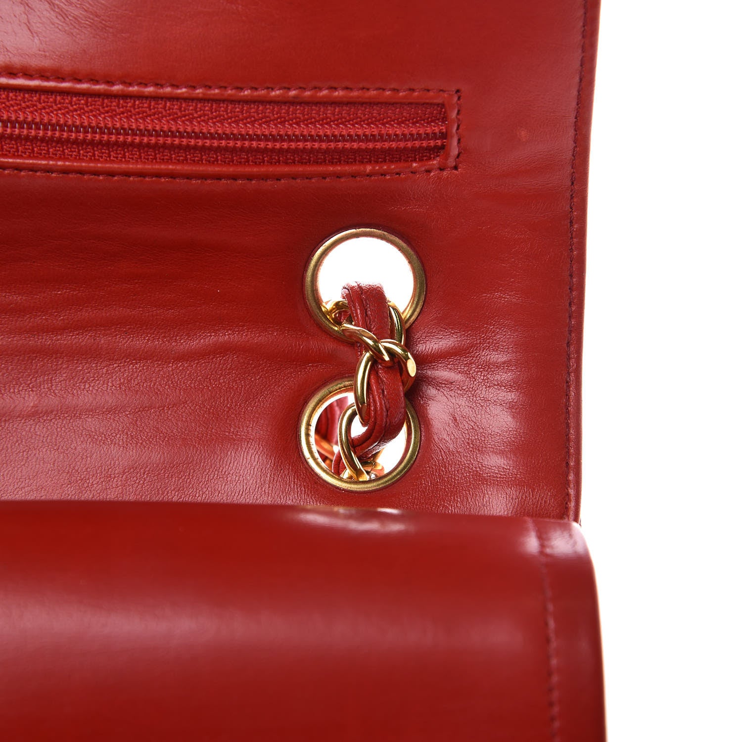 Chanel Lambskin Quilted Small Double Flap Red 11 of 14