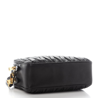 Miu Miu Nappa Matelasse Double Zip Pochette Clutch Black 4 of 9