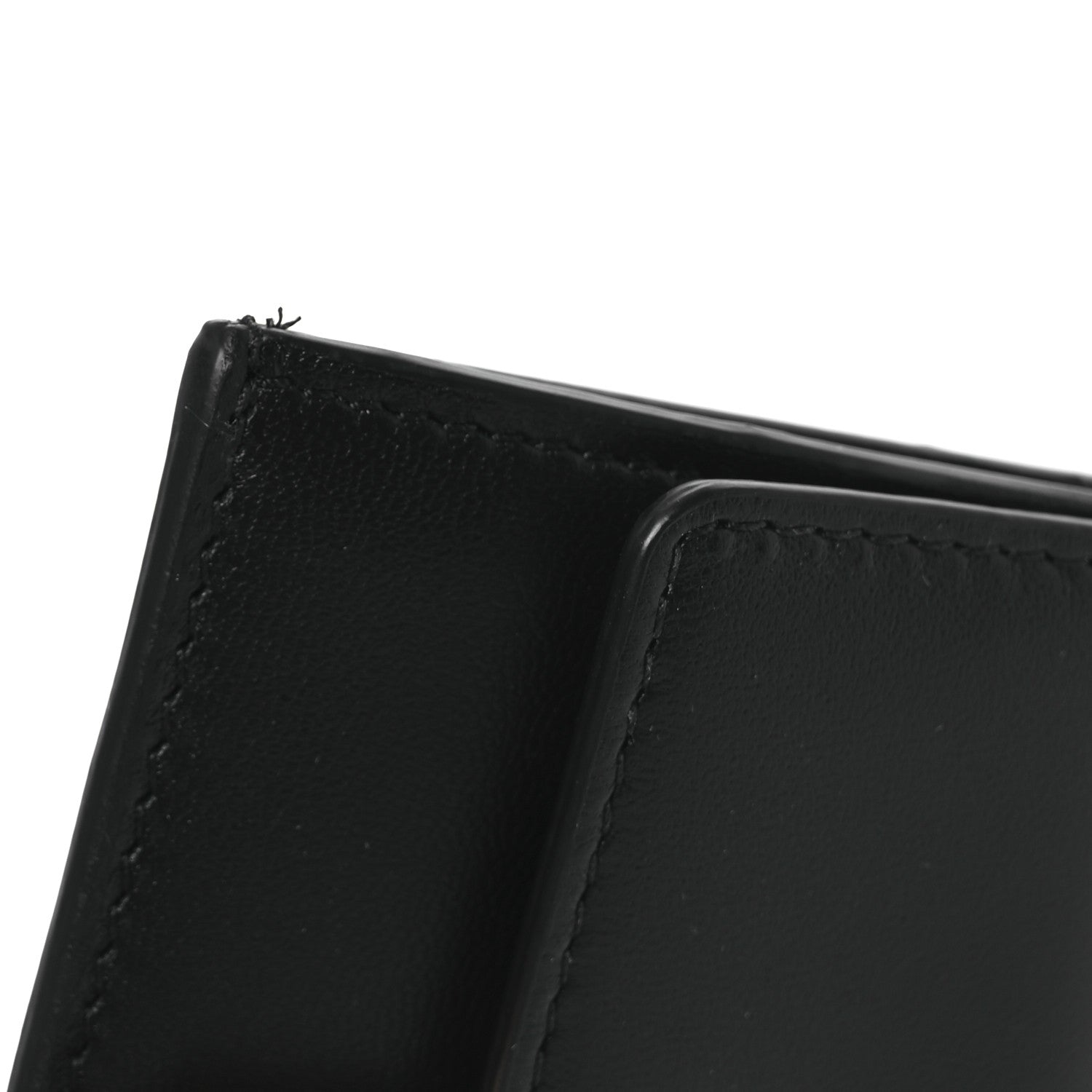 Fendi Nappa Matisse FF Diagonal Embossed Fold Over Card Holder Wallet Black 5 of 8