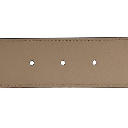 Gucci GG Supreme Monogram Textured Calfskin Double G 40mm Belt 75 30 Beige Mystic White Oatmeal 4 of 5