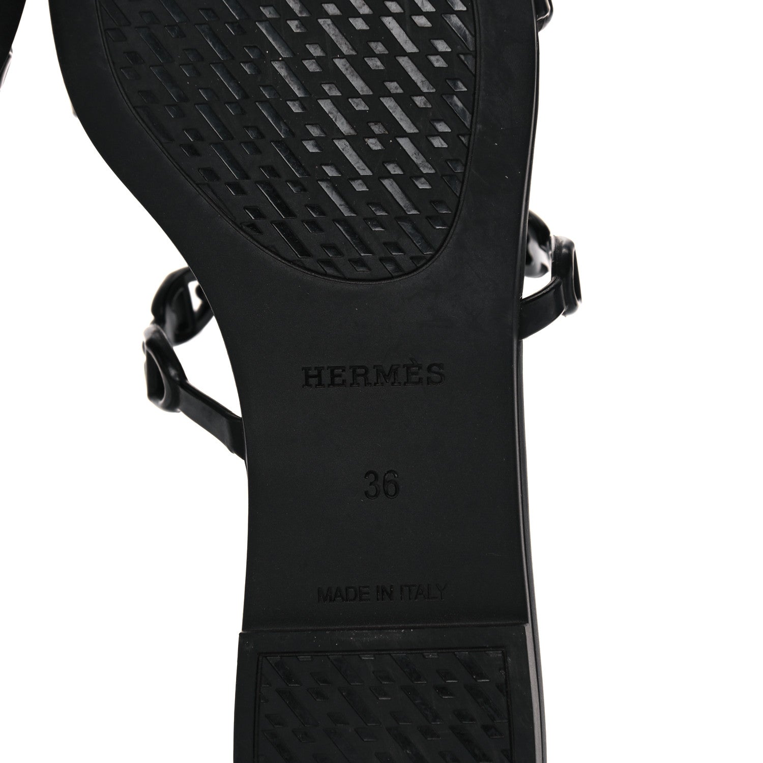 Hermes TPU Rivage Sandals 36 Black 6 of 11
