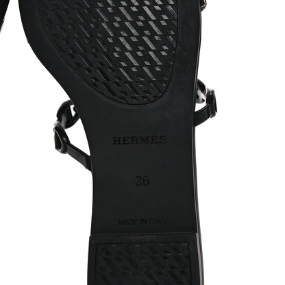 Hermes TPU Rivage Sandals 36 Black 6 of 11