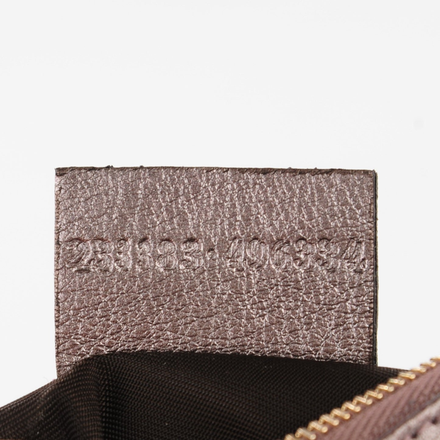 Metallic Guccissima Key Case Mauve
