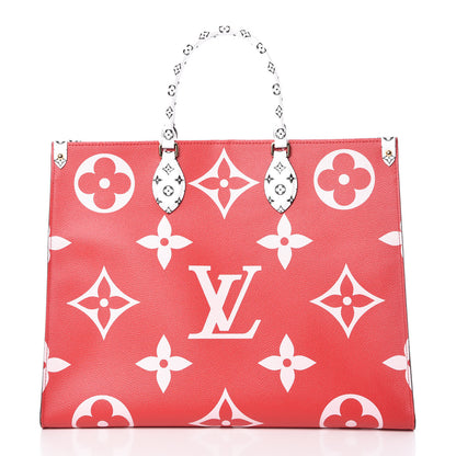 Louis Vuitton Monogram Giant Onthego GM Rouge Rose 5 of 13