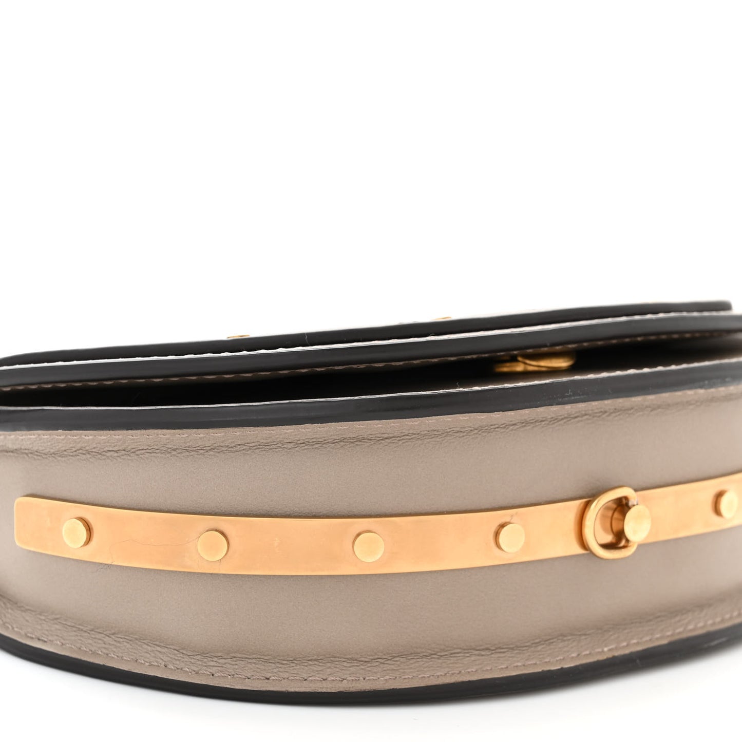 Calfskin Small Nile Bracelet Minaudiere Bag Motty Grey