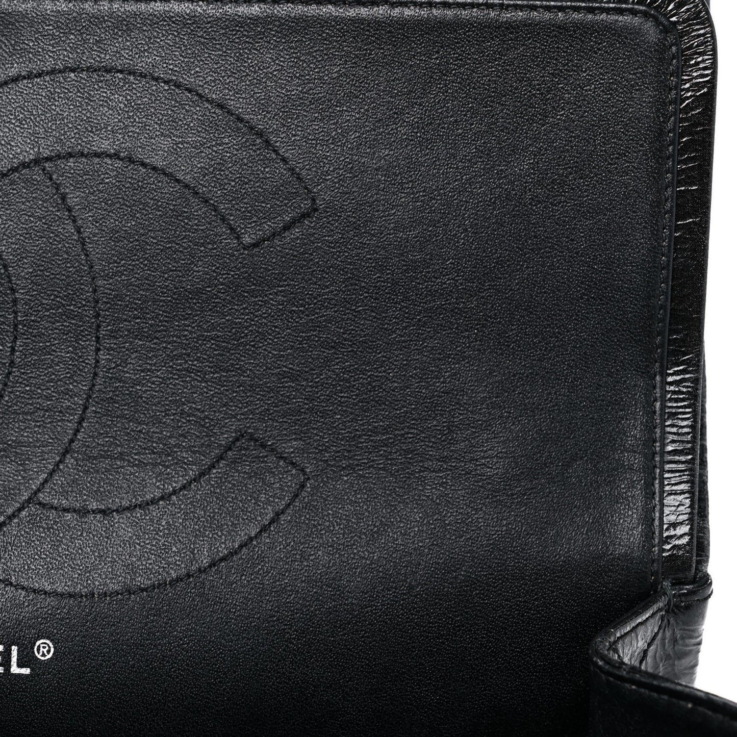 Glazed Aged Calfskin Quilted 2.55 Reissue 227 Flap Black