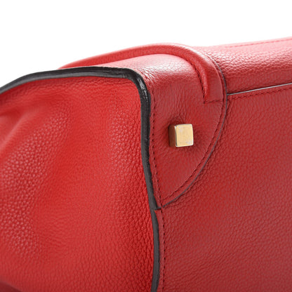 Celine Drummed Calfskin Mini Luggage Coquelicot 15 of 19
