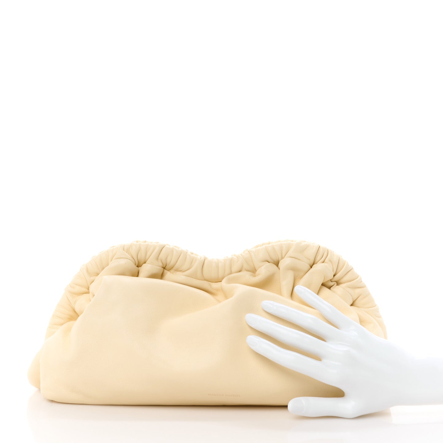 Lambskin Cloud Clutch Crema