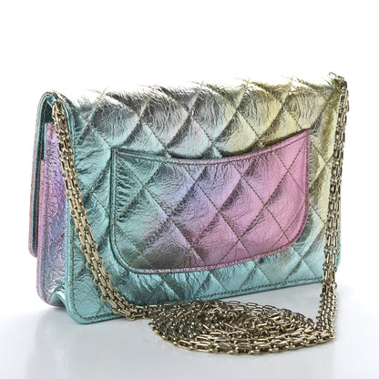 Chanel Metallic Goatskin Quilted 2.55 Reissue Wallet on Chain WOC Multicolor 3 of 11