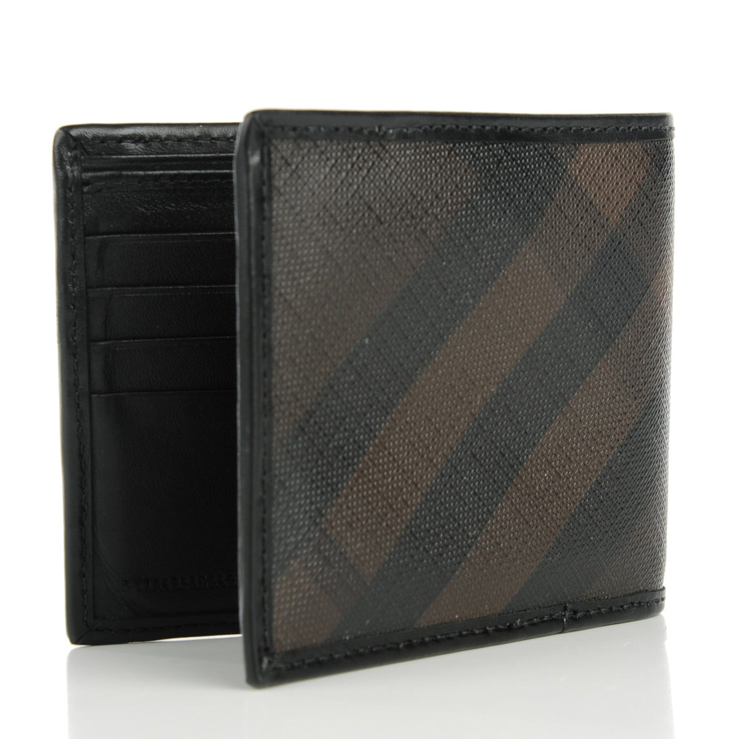Smoked Check Hipfold Wallet Charcoal