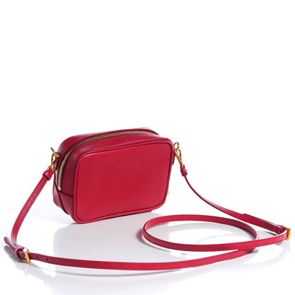 Prada Saffiano Mini Camera Crossbody Bag Fuoco 3 of 9